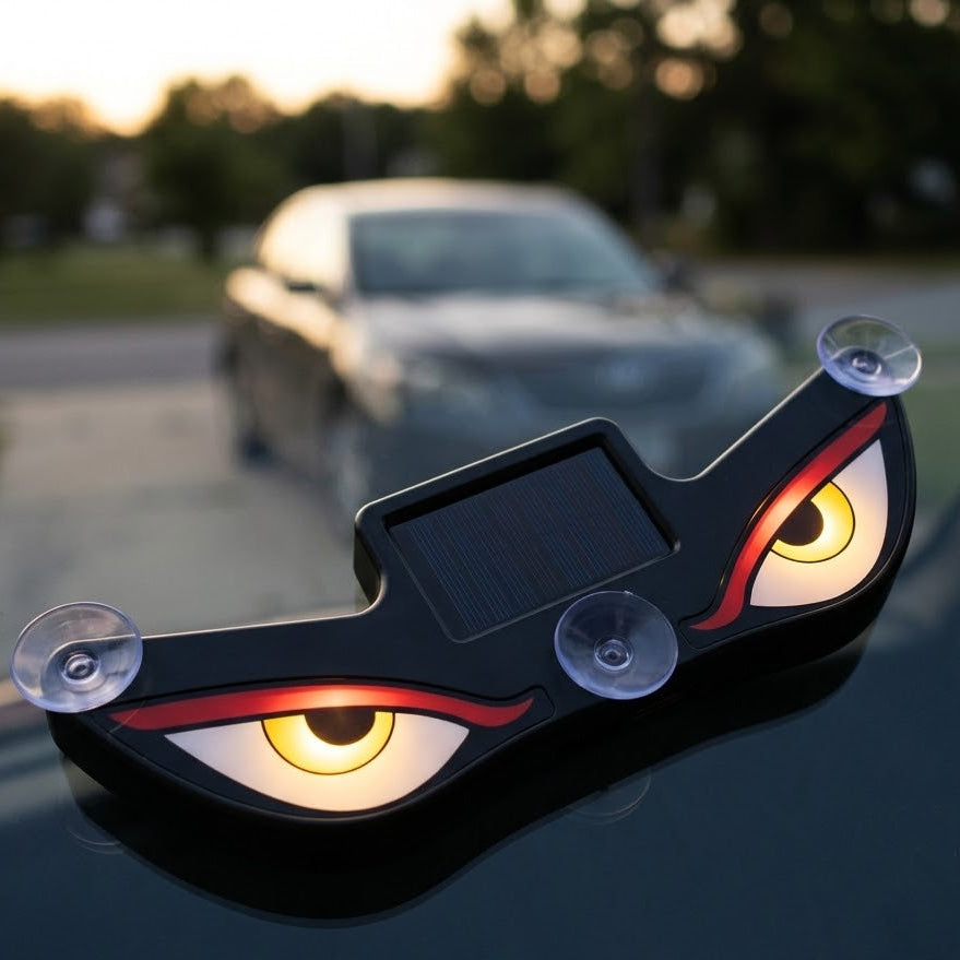 Solar Powered Anti-Theft Car LED Warning Light – Dummy Security Indicator &amp; Alarm Flash