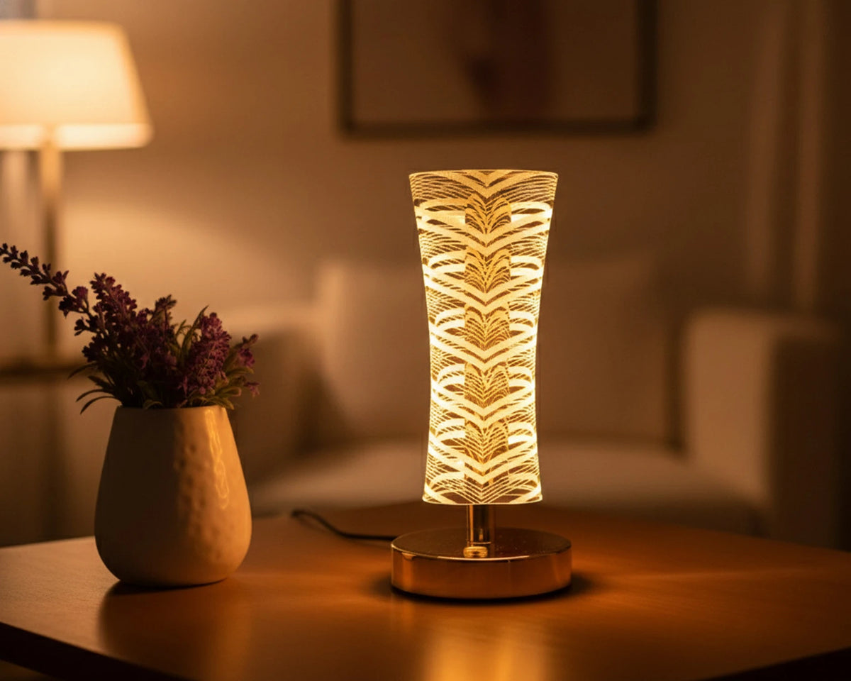 Modern Cordless Crystal LED Table Lamp – Touch Dimming Bedside & Ambient Night Light