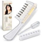 Hair Oil Applicator Comb with Built-In Serum Chamber & Massager Tips
