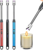 Rechargeable Electric Arc Lighter – 360° Flexible Neck Flameless Plasma Gas &amp; Candle Lighter