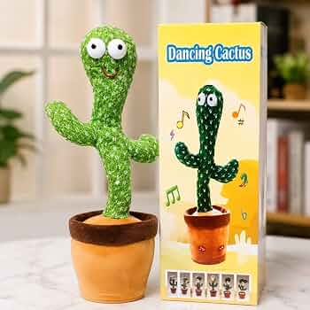 Musical Dancing Cactus Toy – Interactive Rechargeable Singing &amp; Talking Plush Toy