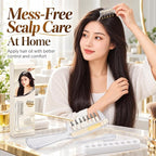 Hair Oil Applicator Comb with Built-In Serum Chamber & Massager Tips