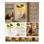 Smart LED Mushroom Night Light – Automatic Dusk-to-Dawn Plug-in Wall Lamp