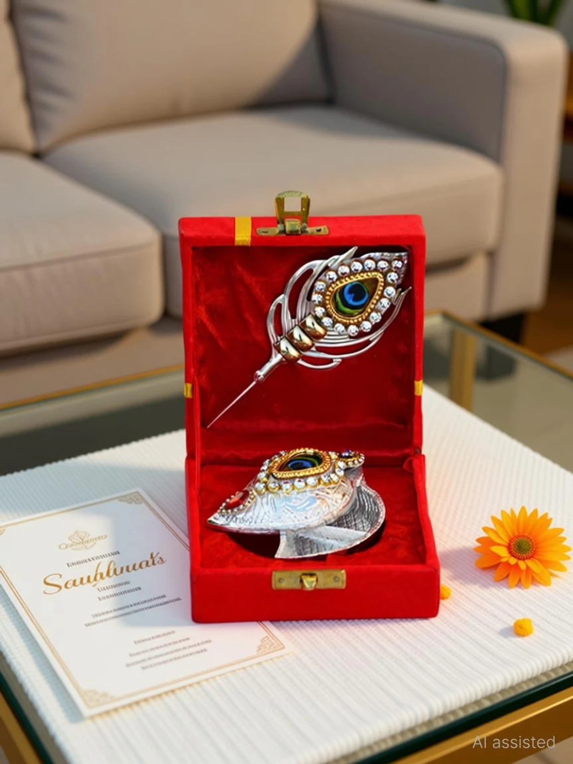 German Silver Tilak Set with Gift Box | Mor Pankh Tilak