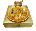 Gold Plated Pooja Thali Set with Gift Box