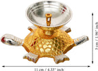 Tortoise Diya Gift Box | Gold & Silver Kachua Diya