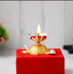 Tortoise Diya Gift Box | Gold & Silver Kachua Diya