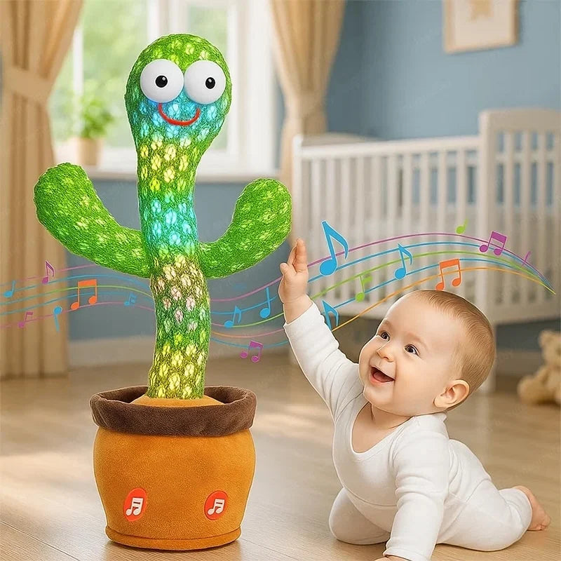 Musical Dancing Cactus Toy – Interactive Rechargeable Singing &amp; Talking Plush Toy
