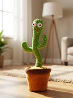 Musical Dancing Cactus Toy – Interactive Rechargeable Singing &amp; Talking Plush Toy